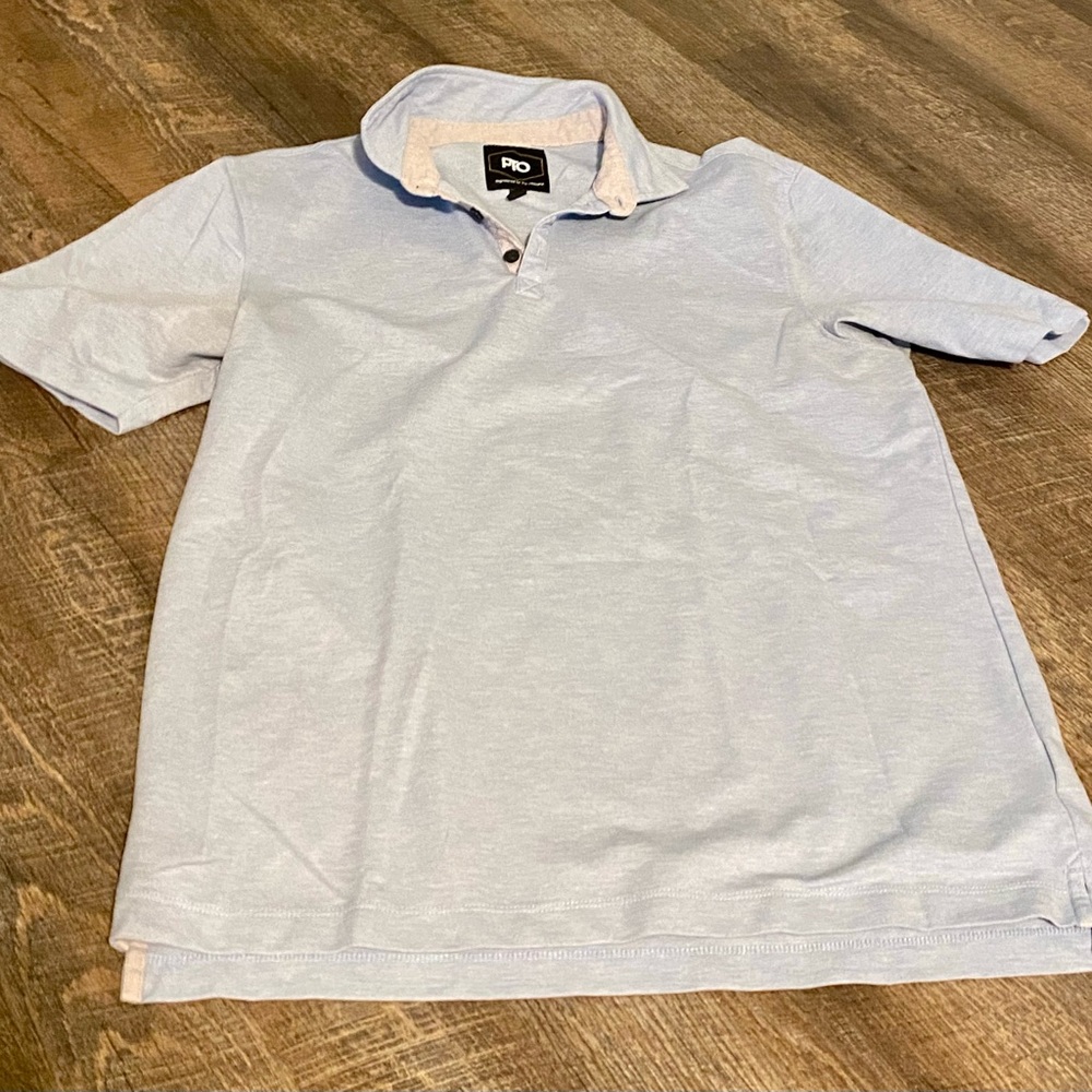 PTO Polo Shirt Nordstrom Rack baby blue Short Sleeve